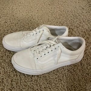 White Old Skool Vans